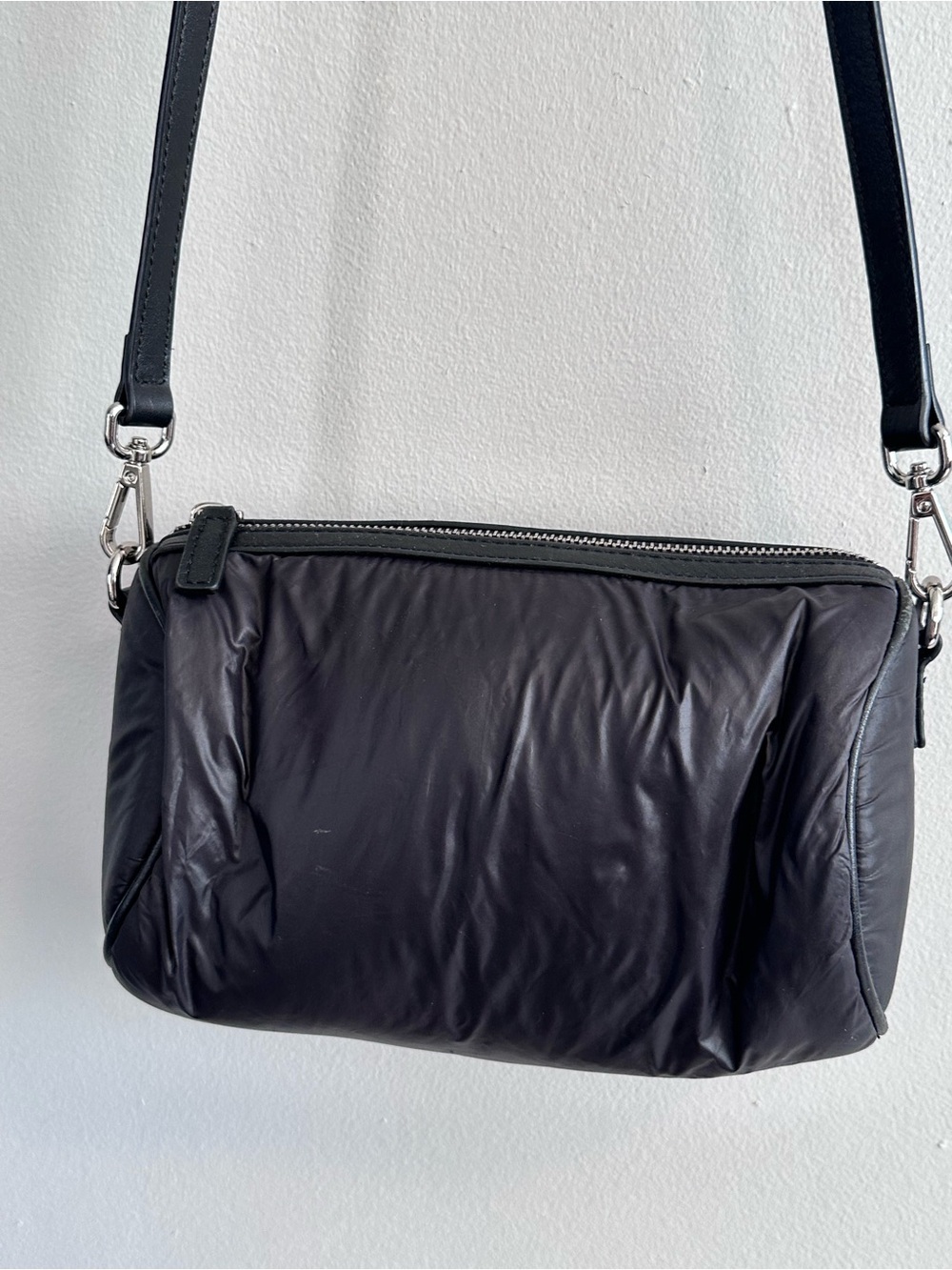 BRANDON BLACKWOOD BLACK BIANCA PUFFER BAG